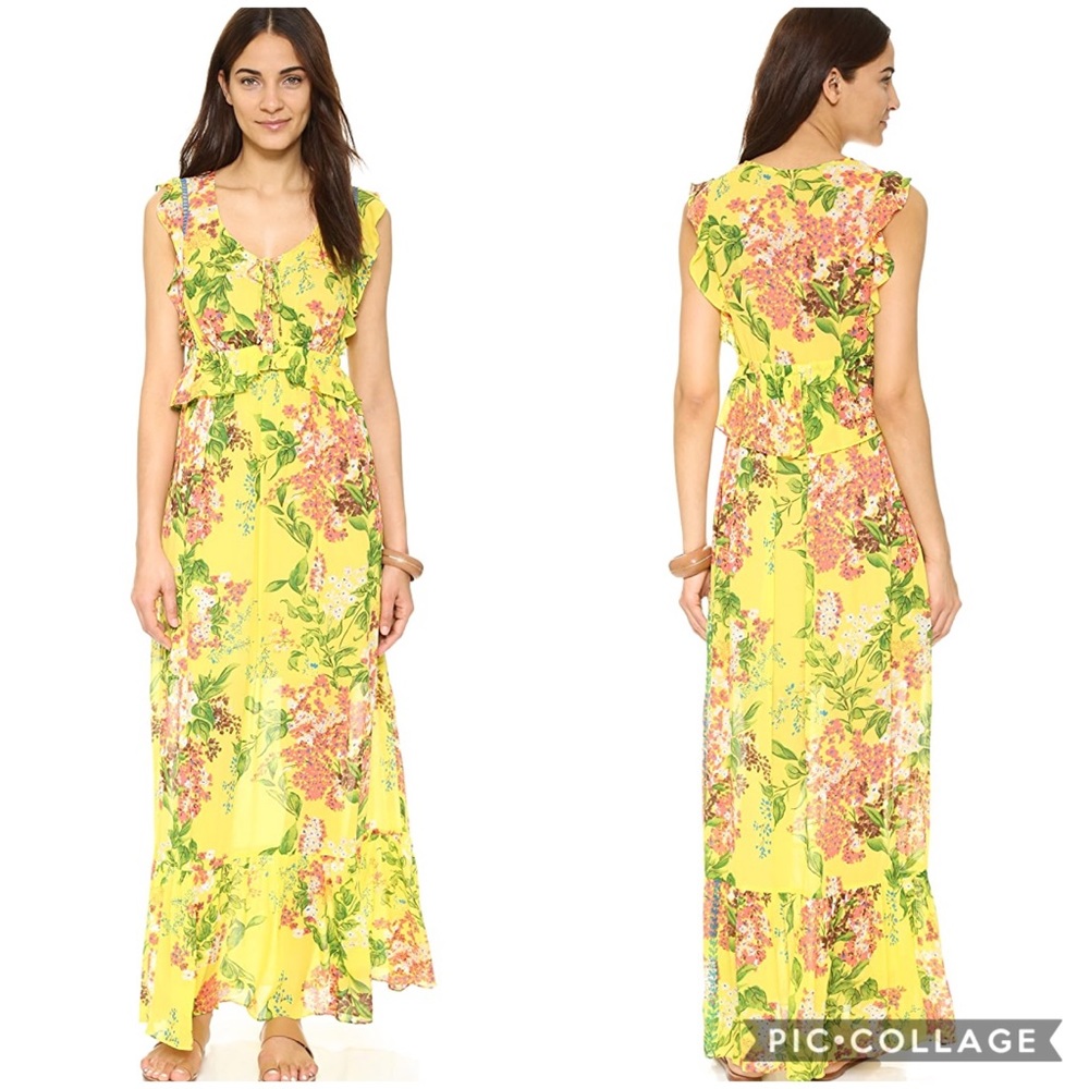 Anthropologie Tracy Reece Flounced Maxi Dress Size Small